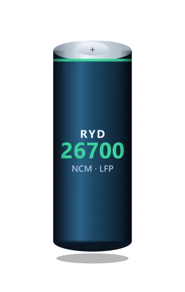 26700 Lithium Cell — Ø26 × 70 mm